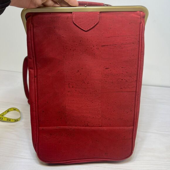 La‎ Flore Paris bobobark Vegan Cork Skin Convertible Backpack Purse Cognac Red main image 12